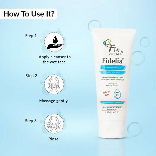 Fixderma Fidelia Gentle Skin Cleanser For Dry & Sensitive Skin Online Hot Sale