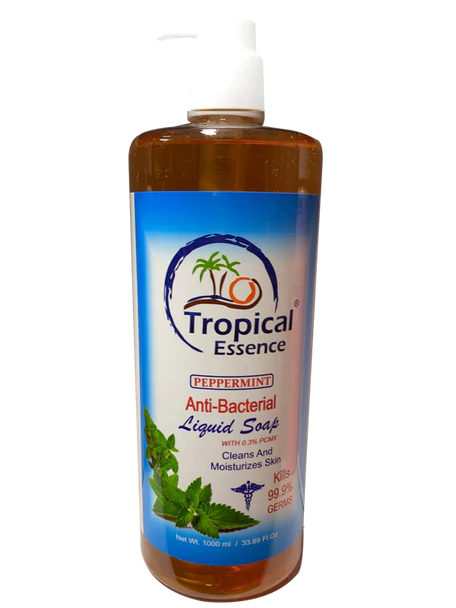 Tropical Essence Peppermint Anti-Bacterial Liquid Soap 1000ml | 36oz Supply