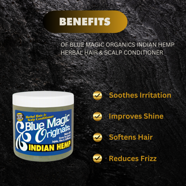 Blue Magic Organics Indian Hemp Herbal Hair & Scalp Conditioner 12 oz Online Sale