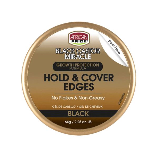 African Pride Black Castor Miracle Hold & Cover Edges 2.25 oz Online Hot Sale