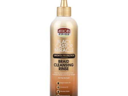 African Pride Black Castor Miracle Braid & Scalp Cleansing Rinse 12 oz Supply