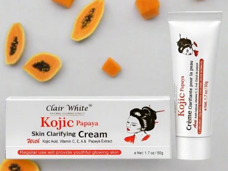 Clair White Kojic Acid, Papaya Extract Skin Clarifying Cream 50g Online Sale