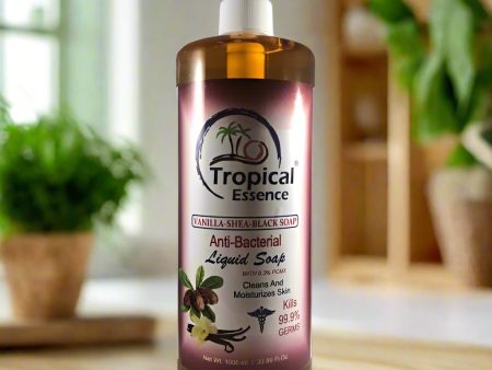 Tropical Essence Vanilla Shea Black Anti Bacterial Liguid Soap 1000ml Online