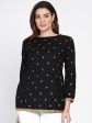 Women s Black Printed Tunic - Bhama Hot on Sale