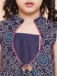 Girls Navy Blue Kurta Set With Shrug for Kids - Bhama For Discount