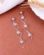 VOJ Women Silver Plated Flower Beads Drop Studs Earrings Sale