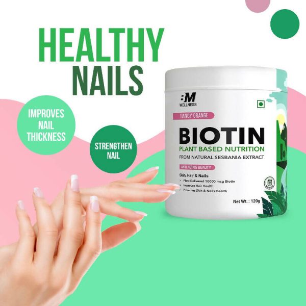 BM Wellness Plant Based Biotin 10000+ Mcg - Tangy Orange Online