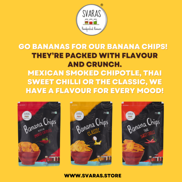 Svaras Kerala Banana Chips Smoked Chipotle For Sale