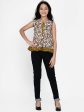 Girls Off White & Yellow Ethnic Printed Peplum Top for Kids - Bhama Online Sale