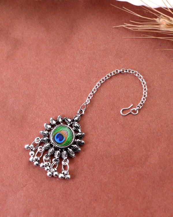 VOJ Women Silver Plated Maang Tikka Online